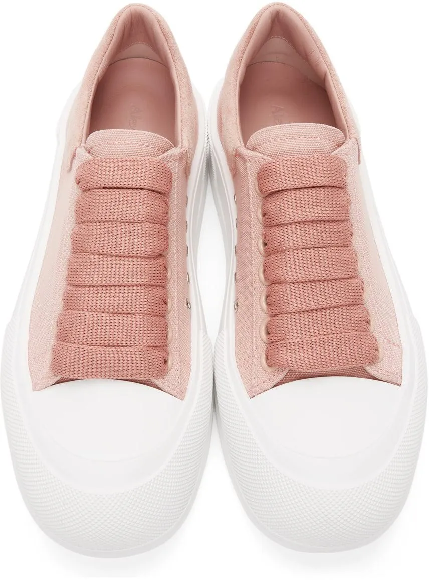 Alexander McQueen Pink Deck Plimsoll Sneakers