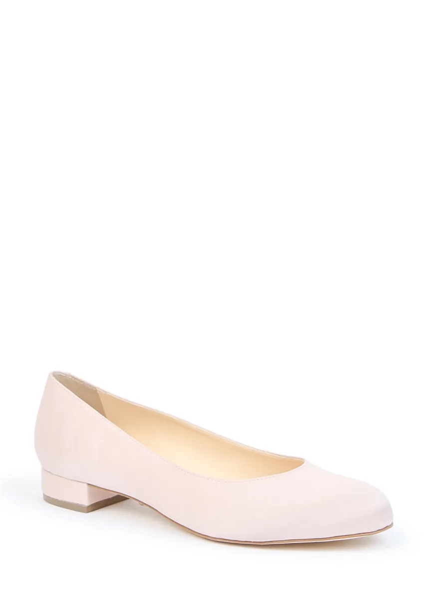 Ballet Flat Base in Rose Satin
