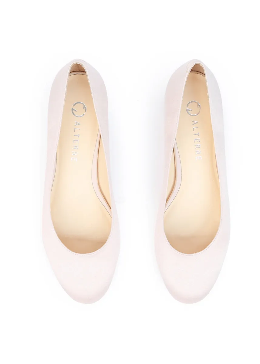 Ballet Flat Base in Rose Satin