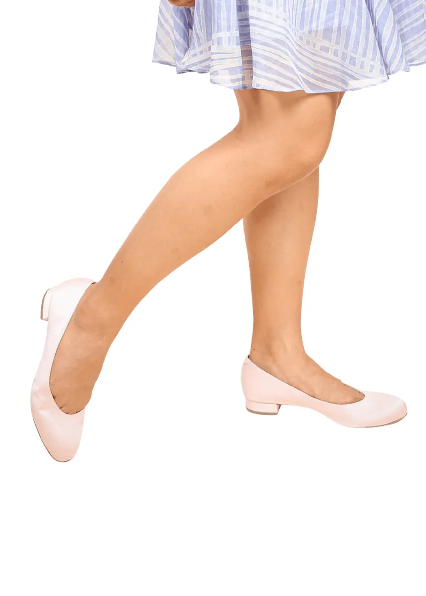 Ballet Flat Base in Rose Satin