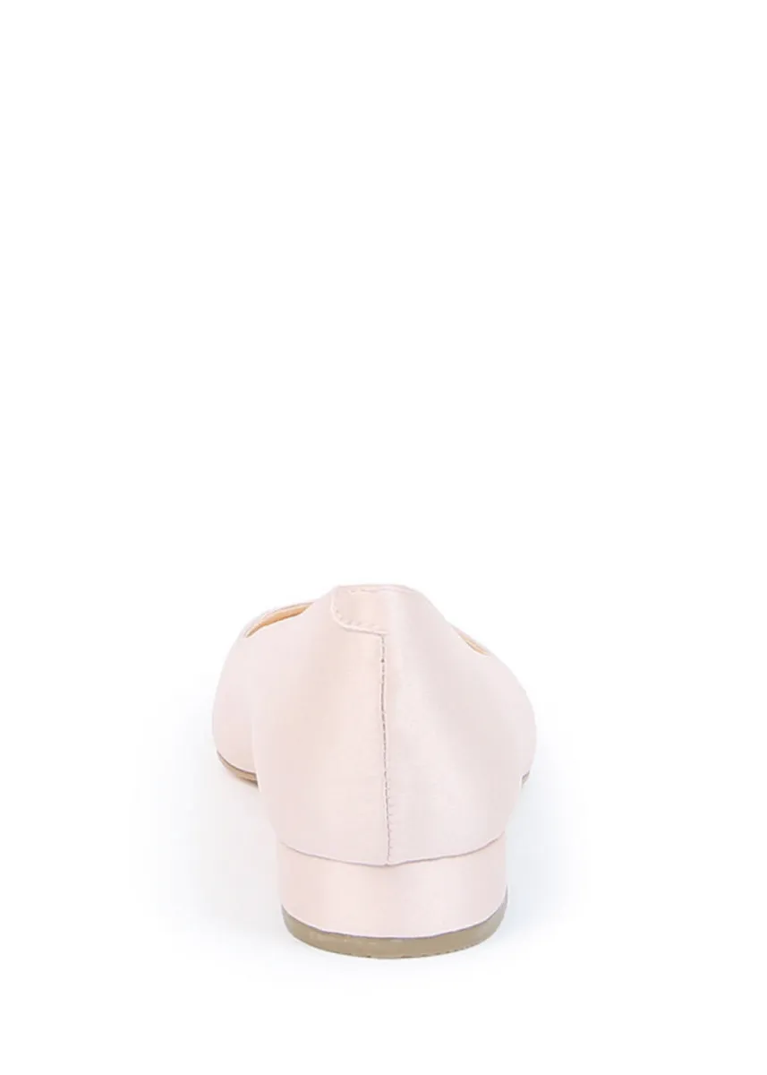 Ballet Flat Base in Rose Satin