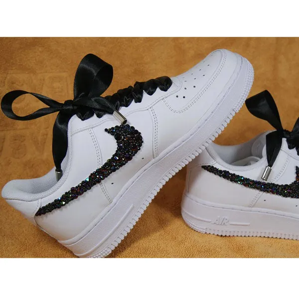 Black Crystal Ribbon Custom Air Force 1