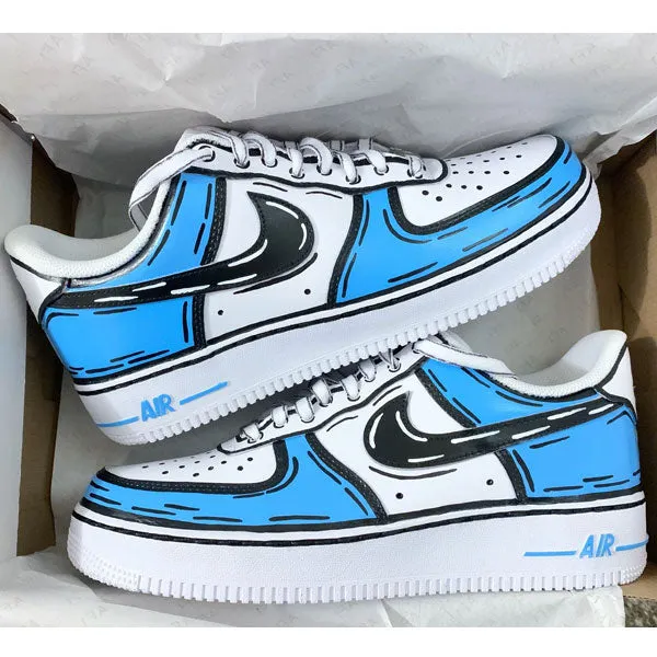 Blue Comics Art Line Custom Air Force 1