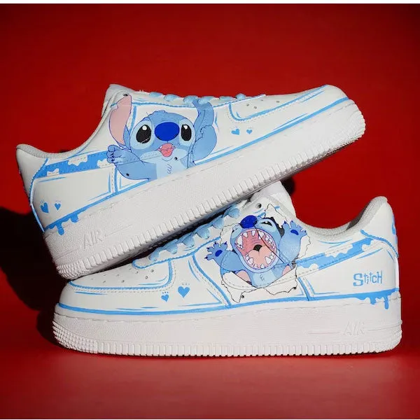 Candy Blue Stitch Custom Air Force 1