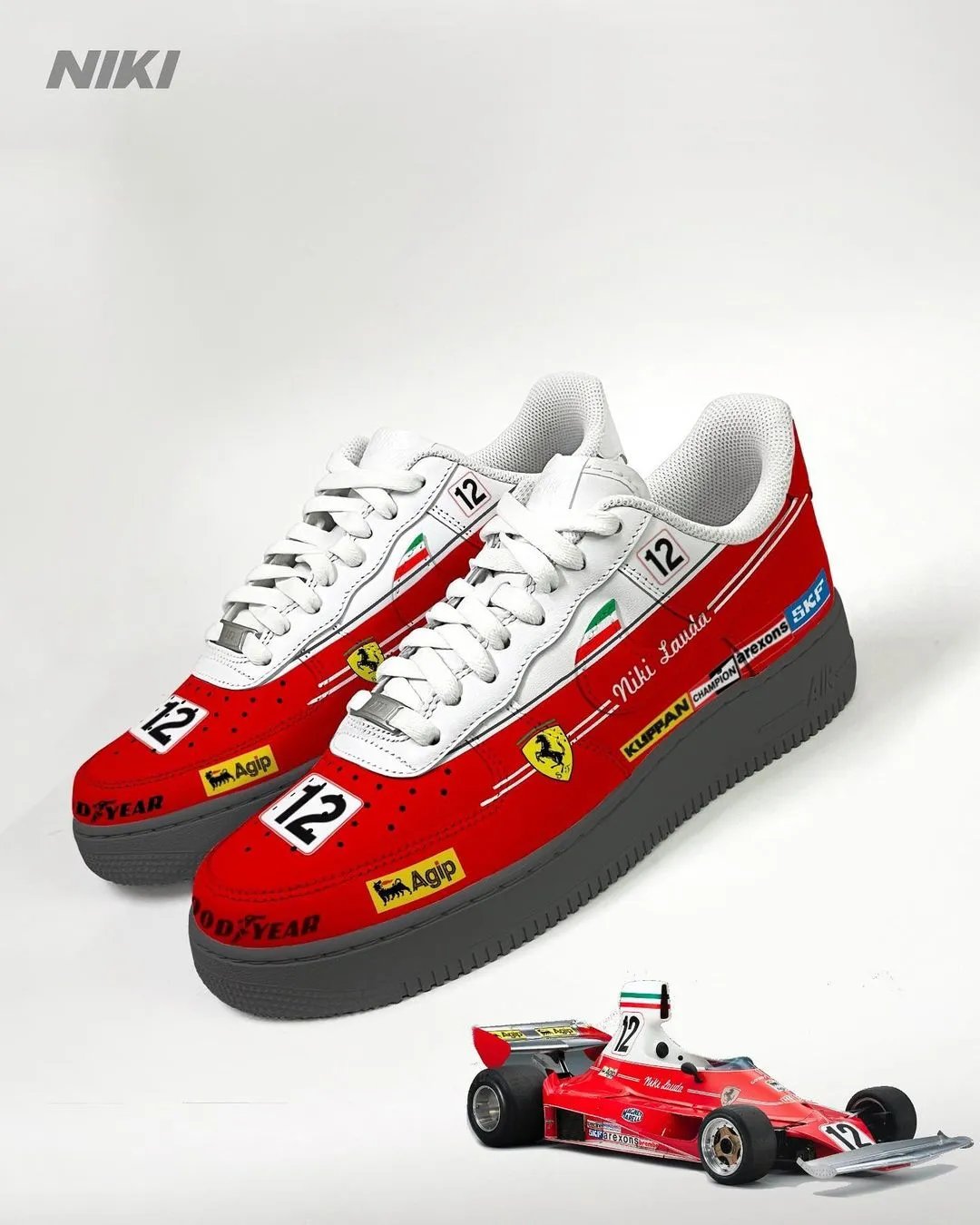 Car Color Blue Yellow Red Custom Air Force 1