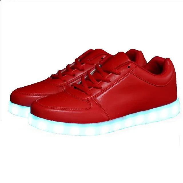 Fashion Glowing sneakers Usb charging shoes led Slippers do with Lights Up colorful Led tenis simulation Kids Luminous Sneakers