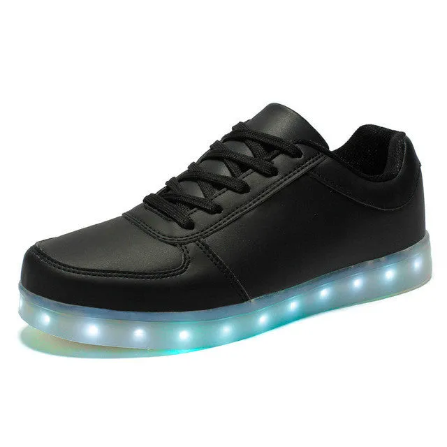 Fashion Glowing sneakers Usb charging shoes led Slippers do with Lights Up colorful Led tenis simulation Kids Luminous Sneakers