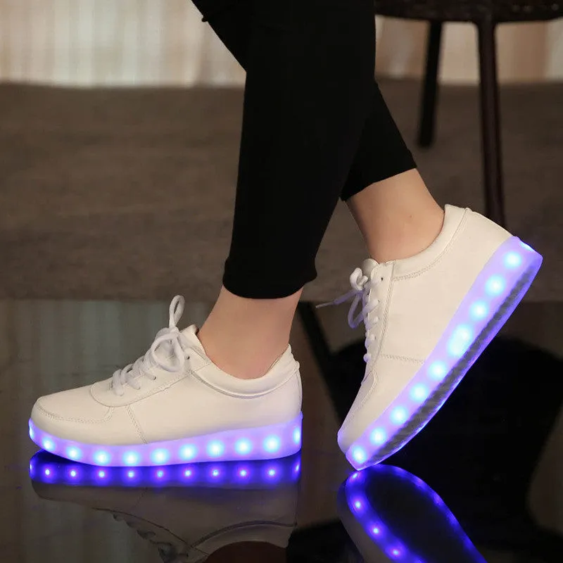 Fashion Glowing sneakers Usb charging shoes led Slippers do with Lights Up colorful Led tenis simulation Kids Luminous Sneakers