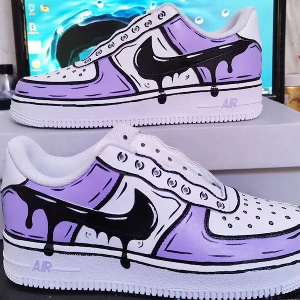 Grape Purple Graffiti Custom Air Force 1