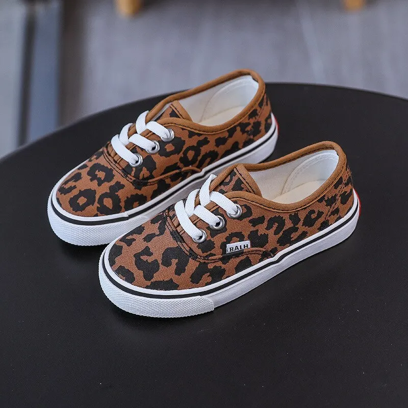 Kids Shoes Girls Boys Shoes Leopard Girls Canvas Shoes Boys Sneakers Girls Boys Loafers Kids Canvas Sneakers Boys Girls Sneakers