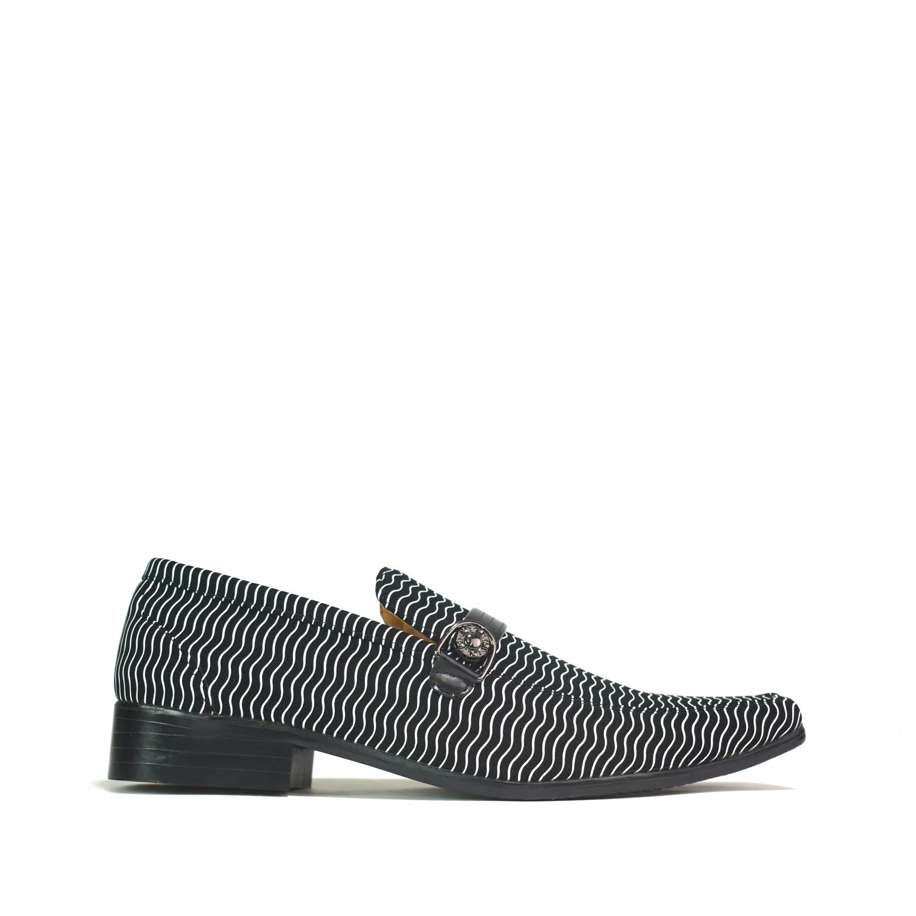 Mens Slip On Shoes Black/White