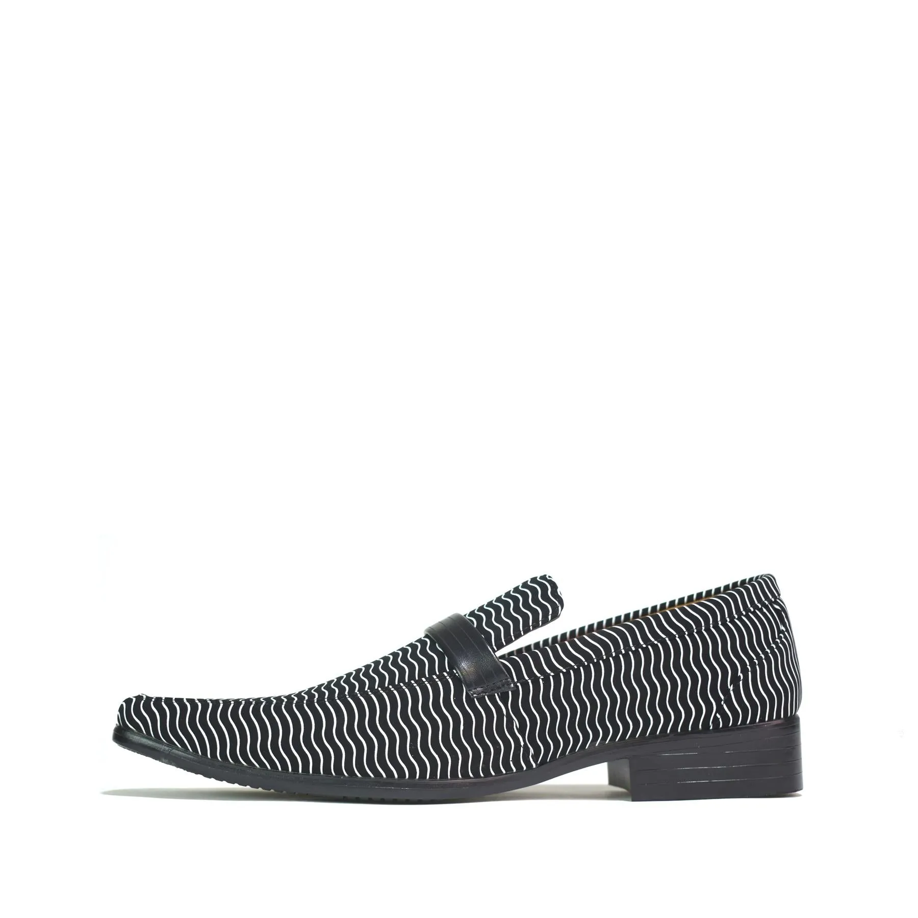 Mens Slip On Shoes Black/White