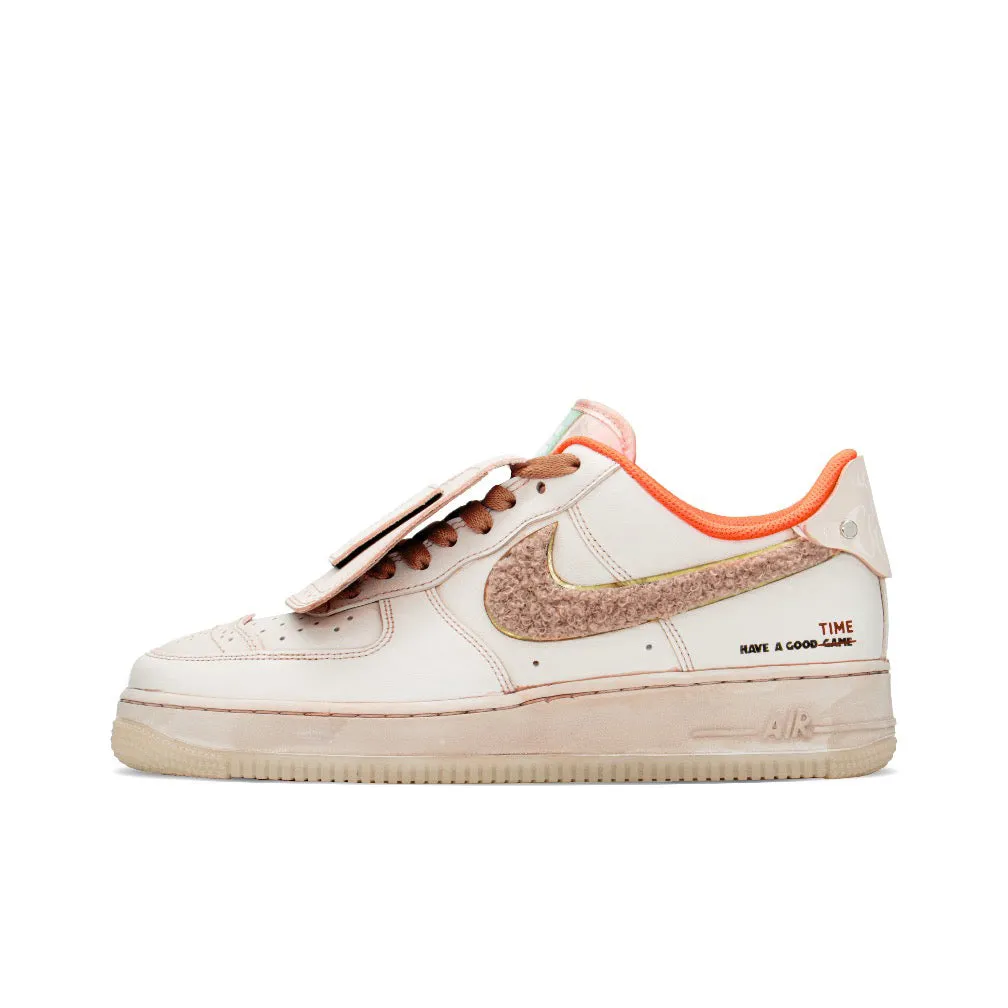 Orange Beige Christmas Xmas Gift Sneakers Custom Air Force 1