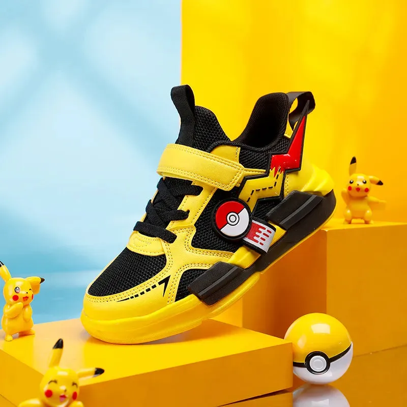 Pikachu Pokemon Children Cartoon Sports Shoes Fashion Anime Boy Girl Sneakers Student Casual Running Shoe Breathable Lightweight
