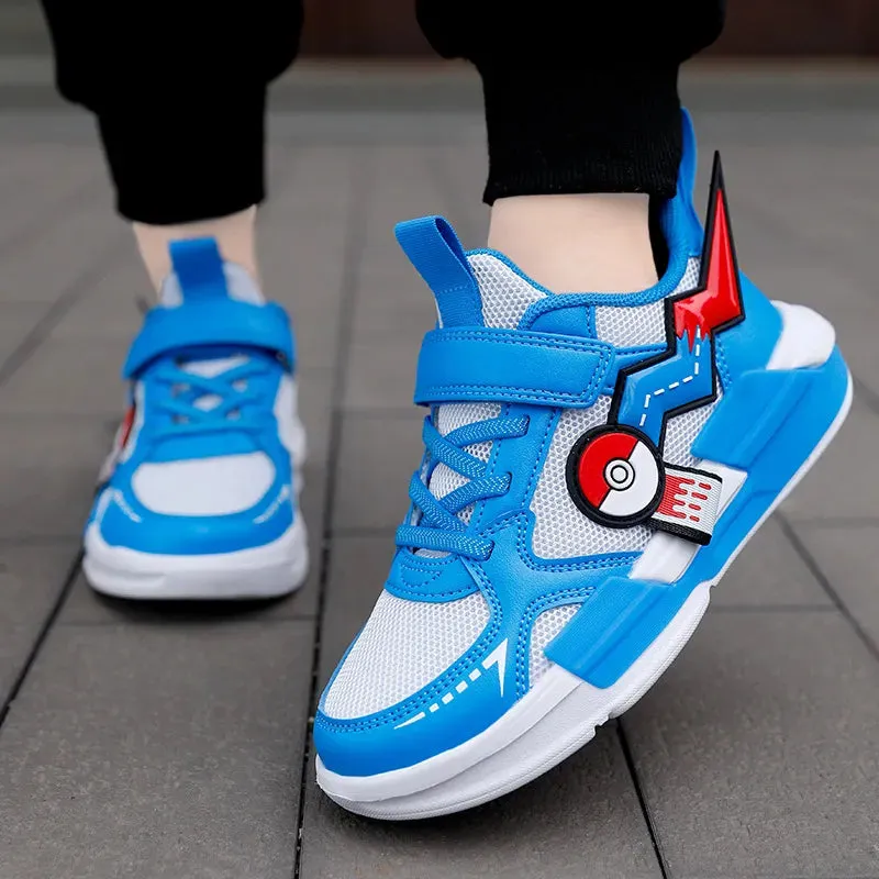 Pikachu Pokemon Children Cartoon Sports Shoes Fashion Anime Boy Girl Sneakers Student Casual Running Shoe Breathable Lightweight