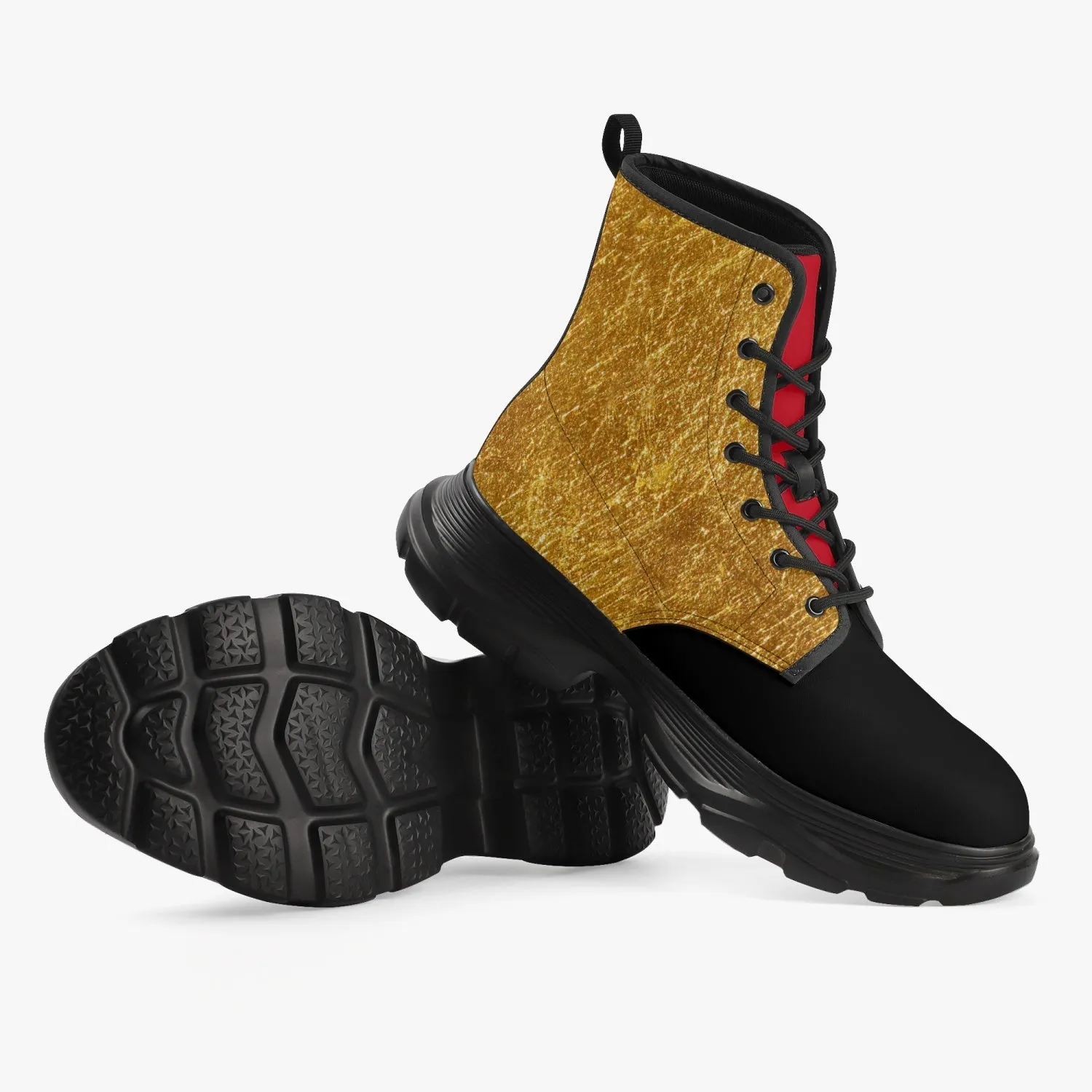 Vegas Hockey Casual Leather Chunky Boots