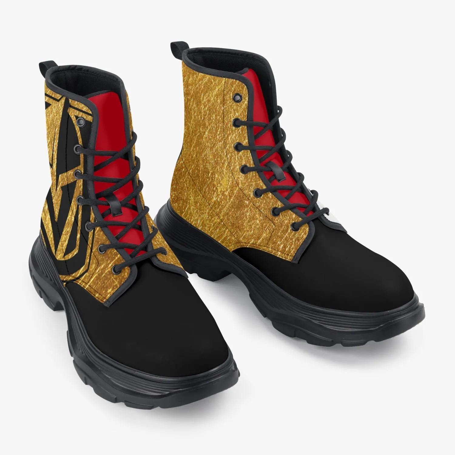 Vegas Hockey Casual Leather Chunky Boots