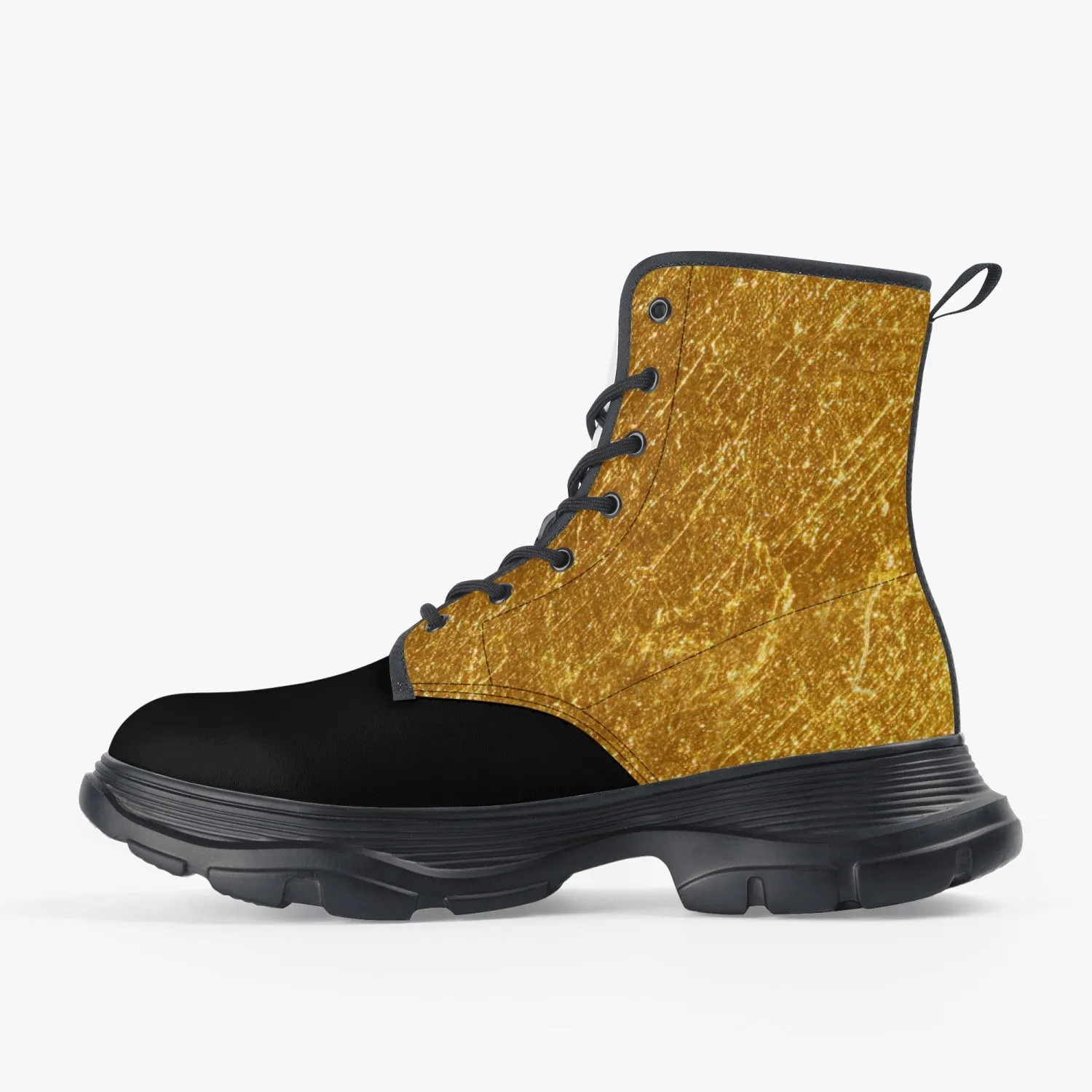 Vegas Hockey Casual Leather Chunky Boots