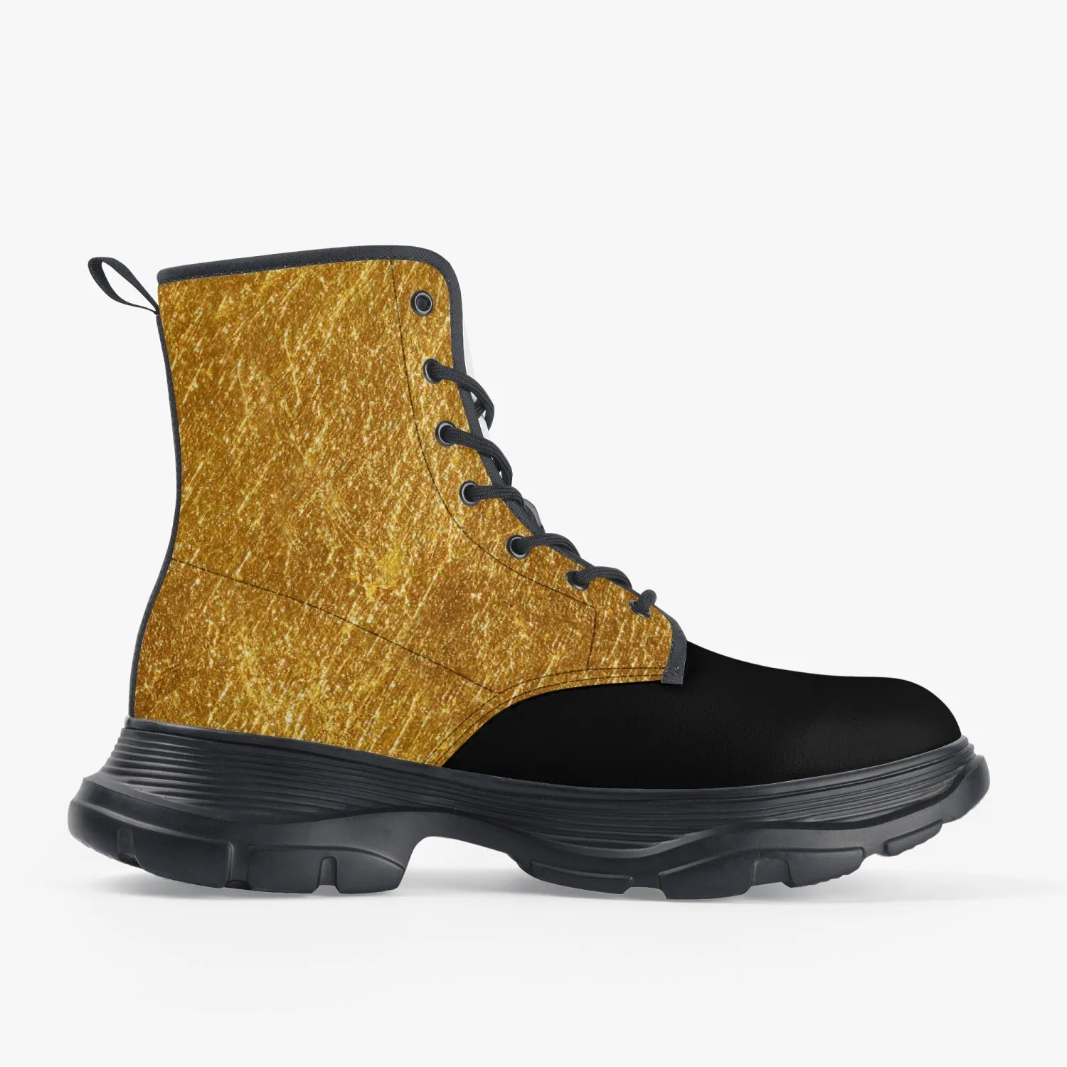 Vegas Hockey Casual Leather Chunky Boots