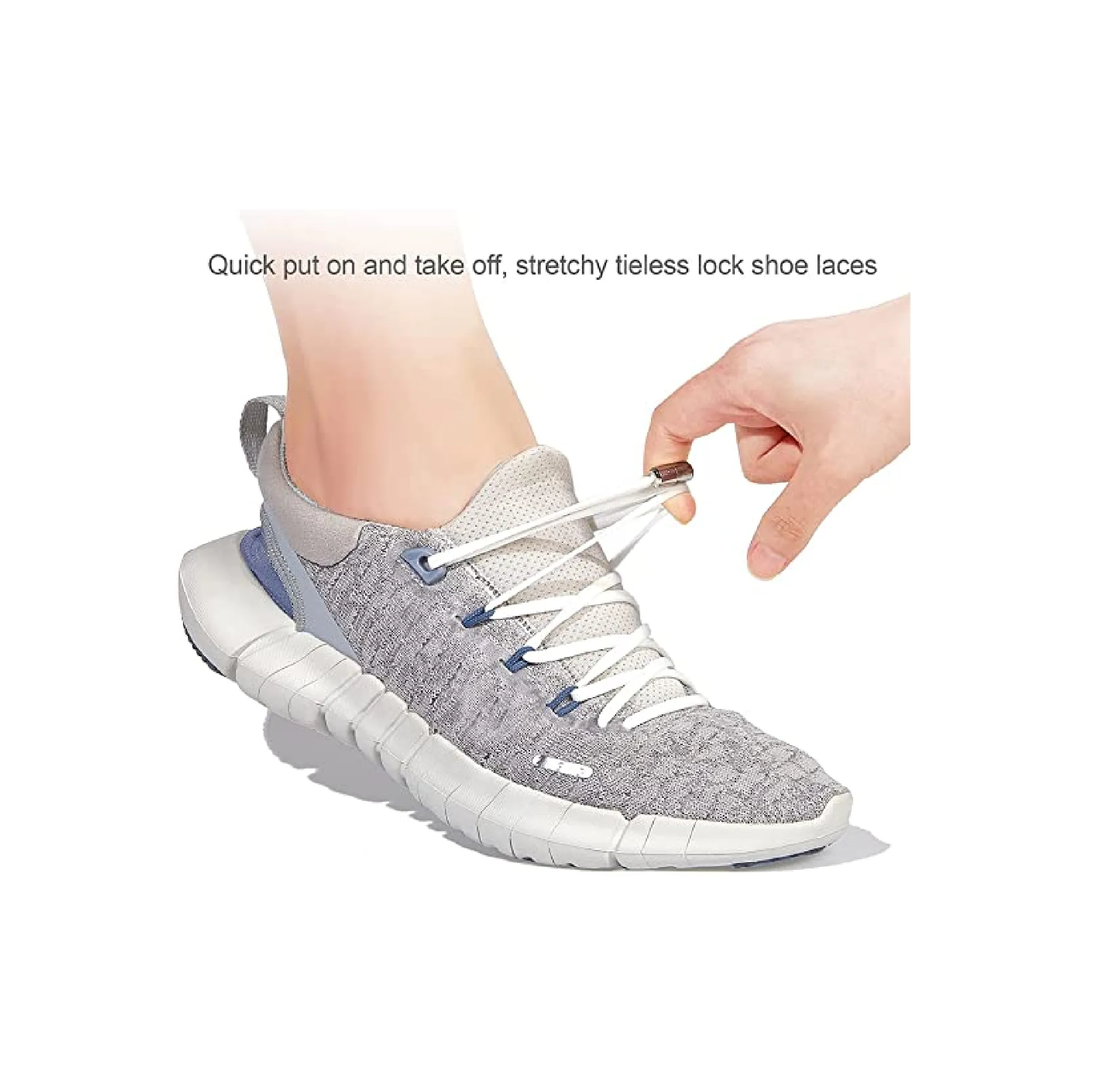 ZHENTOR Elastic No Tie Shoe laces for Adults Kids and Elderly, Elastic Shoelaces for Sneakers